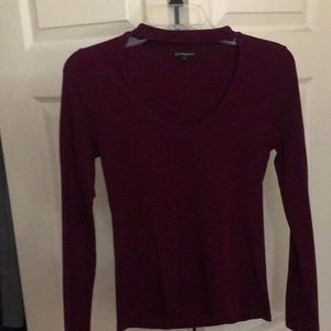 Express, Long Sleeve Choker Top